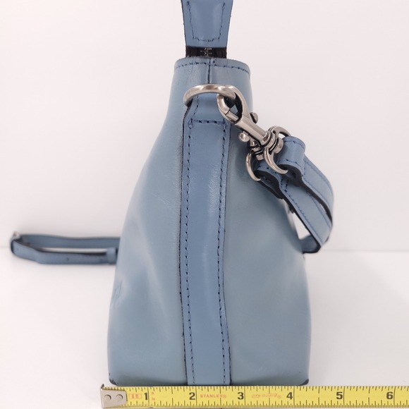 Patricia Nash Betta Crossbody Blue Zip Top Handbag Strap Medium + Dust Bag - Picture 4 of 16